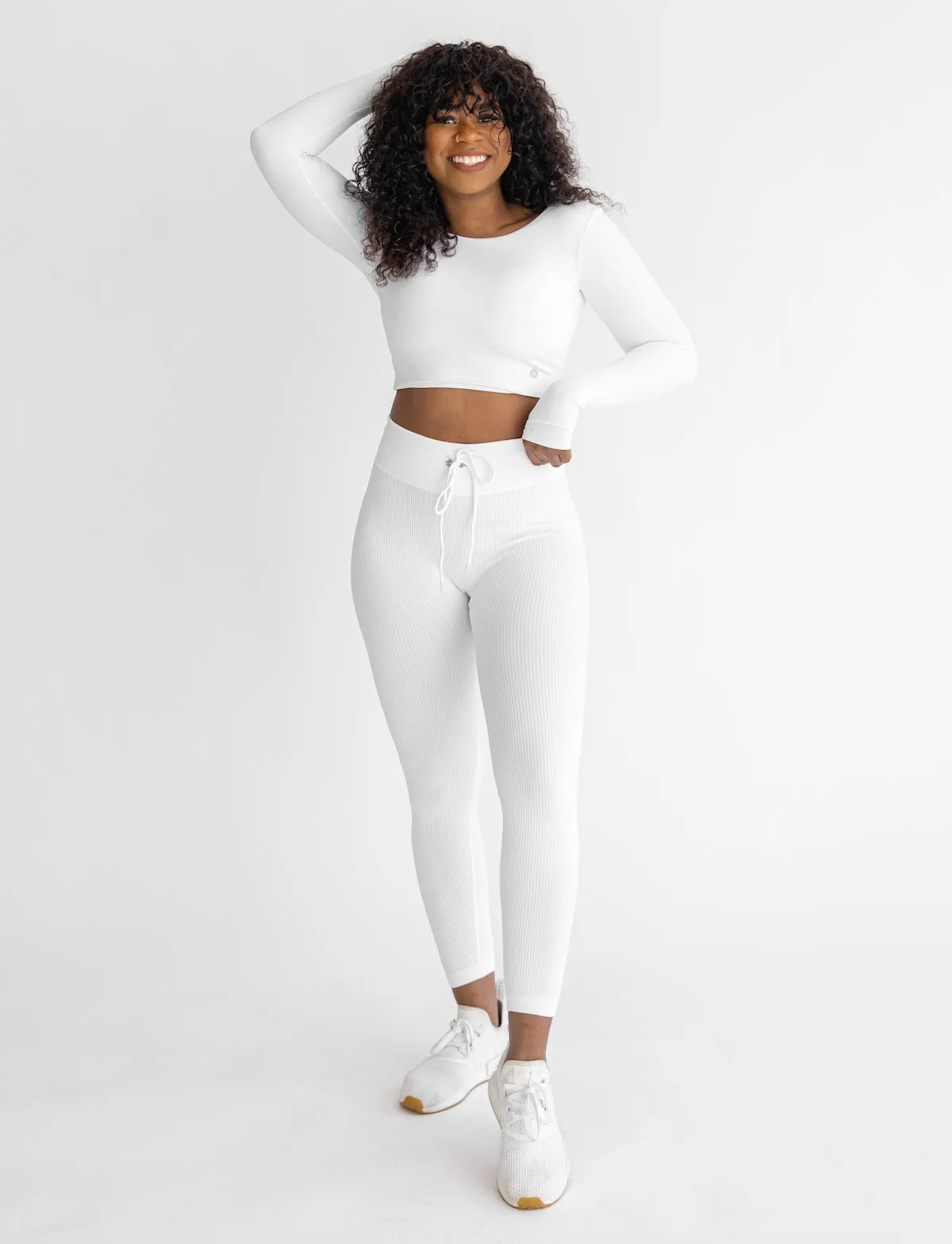 Astoria LIVE LUXE Crossed Sleeve Crop - White