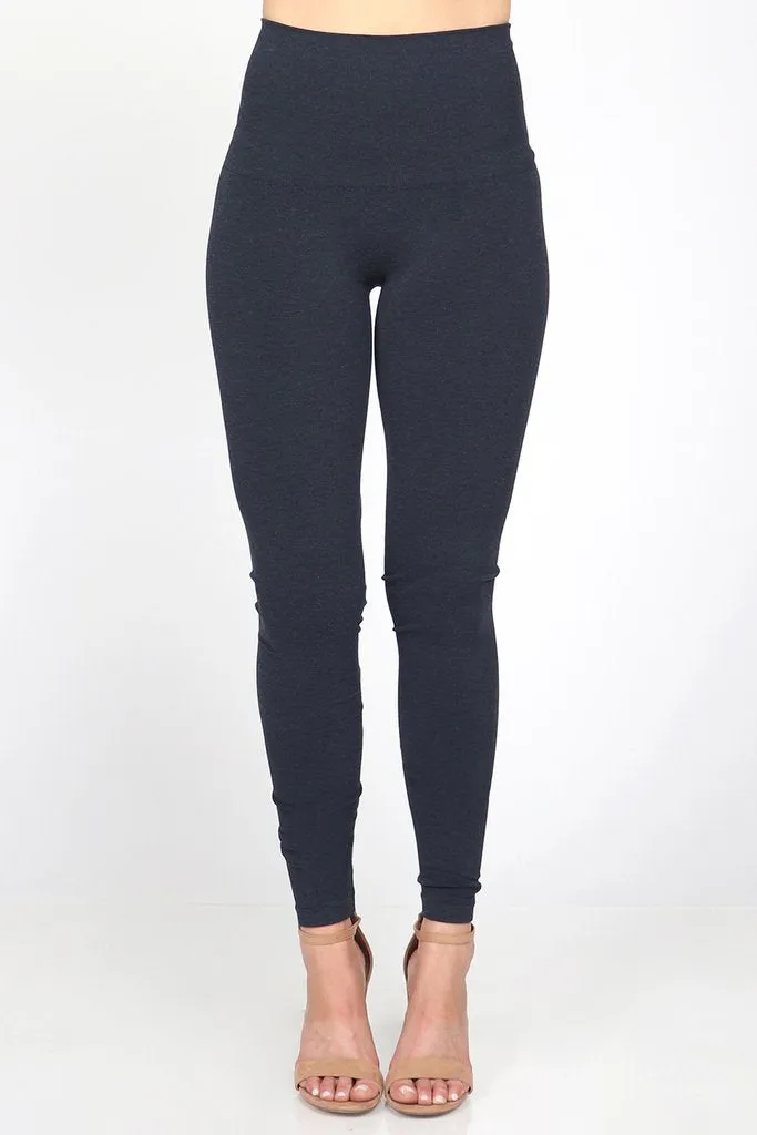 B2361H Heathered High Waist Tummy Tuck Legging