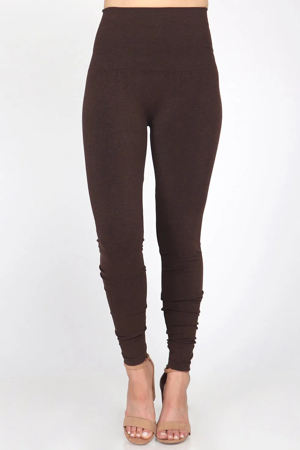 B2361H Heathered High Waist Tummy Tuck Legging