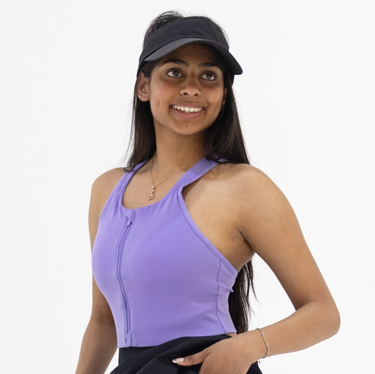 Back-Cross Crop Top | Purple