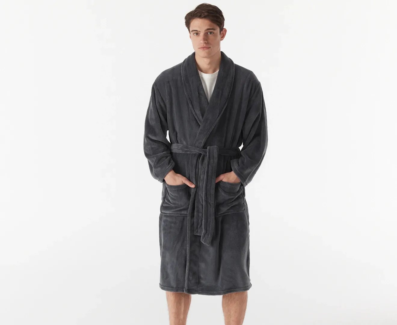 Bambury | Microplush Bathrobe - Charcoal