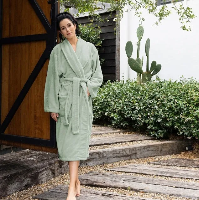 Bambury | Microplush Bathrobe - Sage