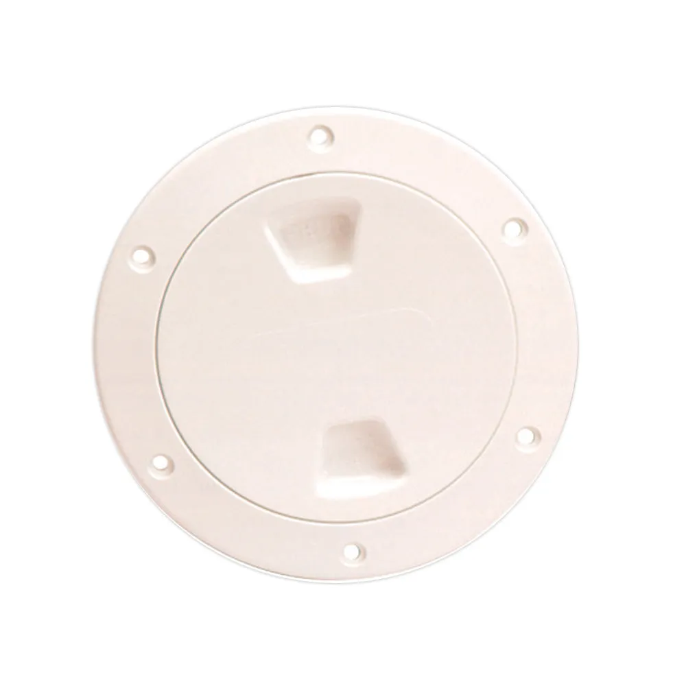 Beckson 4" Smooth Center Screw-Out Deck Plate - Beige [DP40-N]