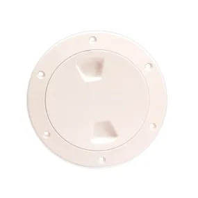 Beckson 4" Smooth Center Screw-Out Deck Plate - Beige [DP40-N]