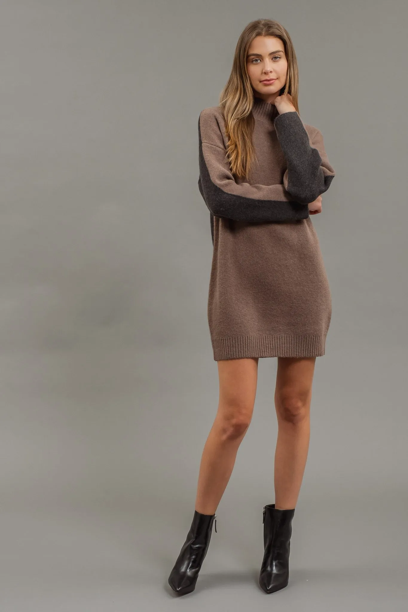 Colorblock Sweater Dress