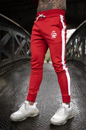 Core Poly Joggers - Red/White