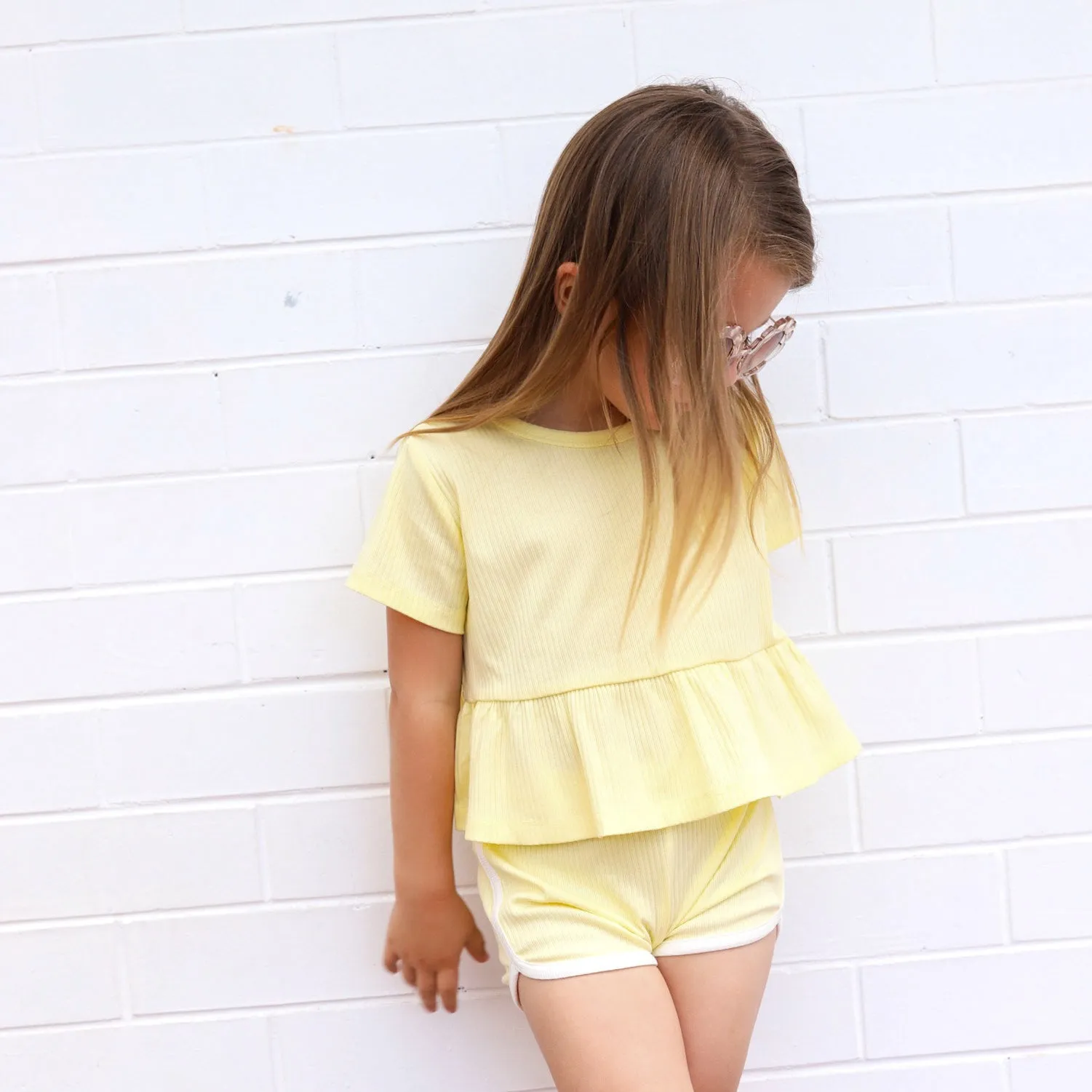 Cozy Two Tone Shorts - Banana