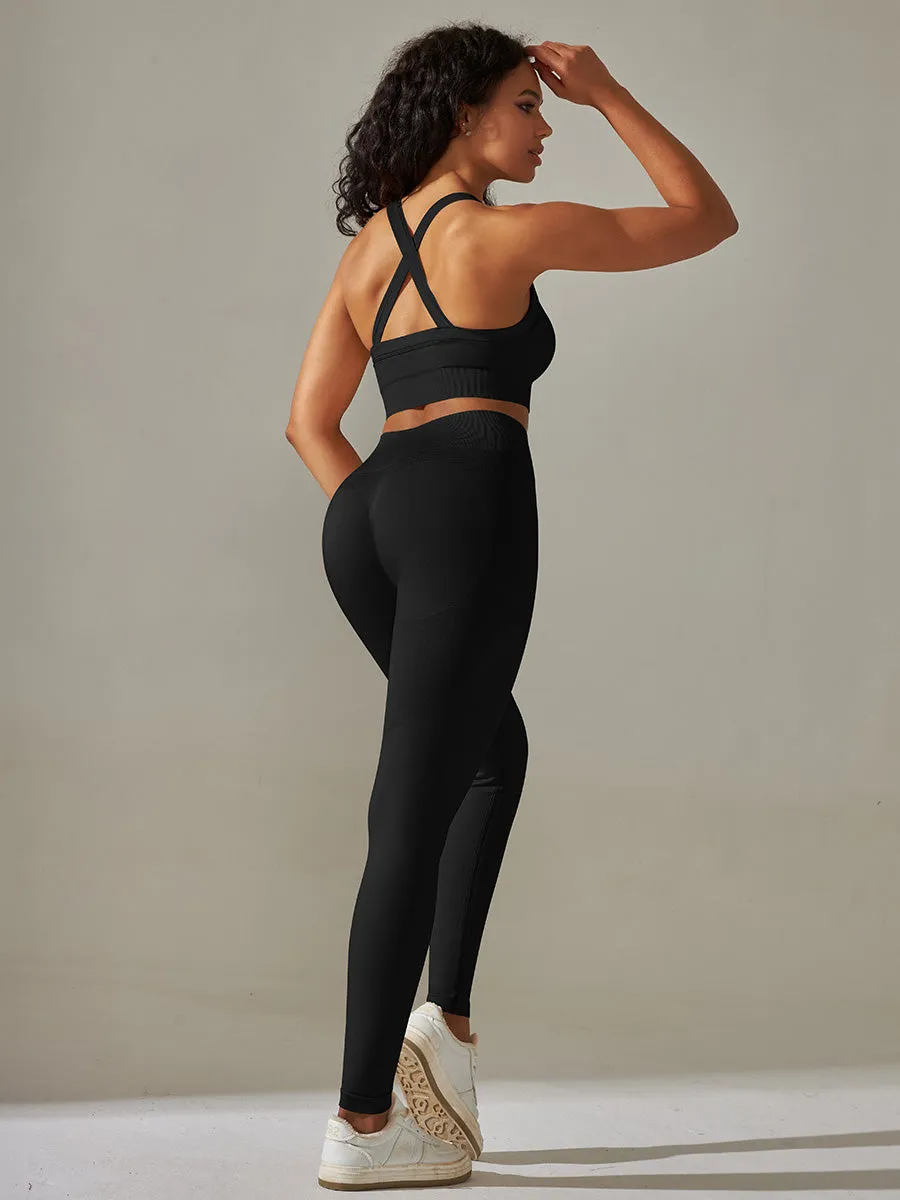 Criss Cross Bra Tanks & High Waisted Leggings