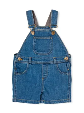 Denim Stonewash Short Dungarees