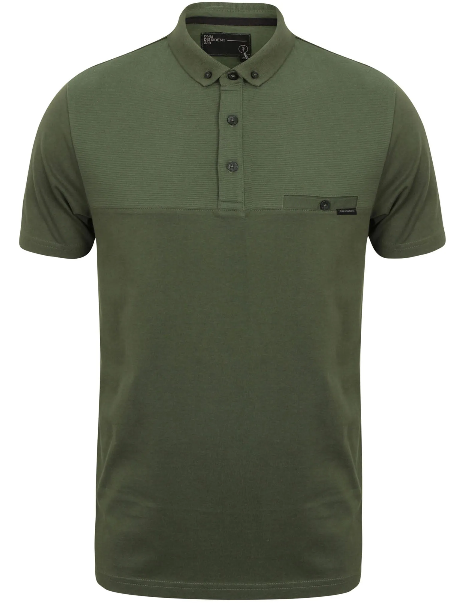 Dunloe Ottoman Stripe Polo Shirt in Thyme -  Dissident