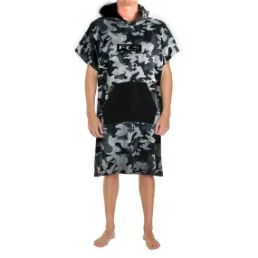 FCS Poncho Changing Towel  - Grey Camo/Black