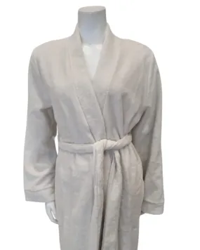 Feraud Paris Cream Plush Short Terry Wrap Bath Robe