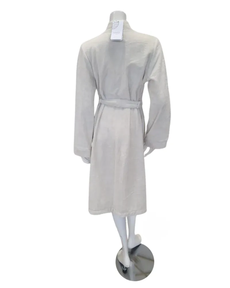 Feraud Paris Cream Plush Short Terry Wrap Bath Robe