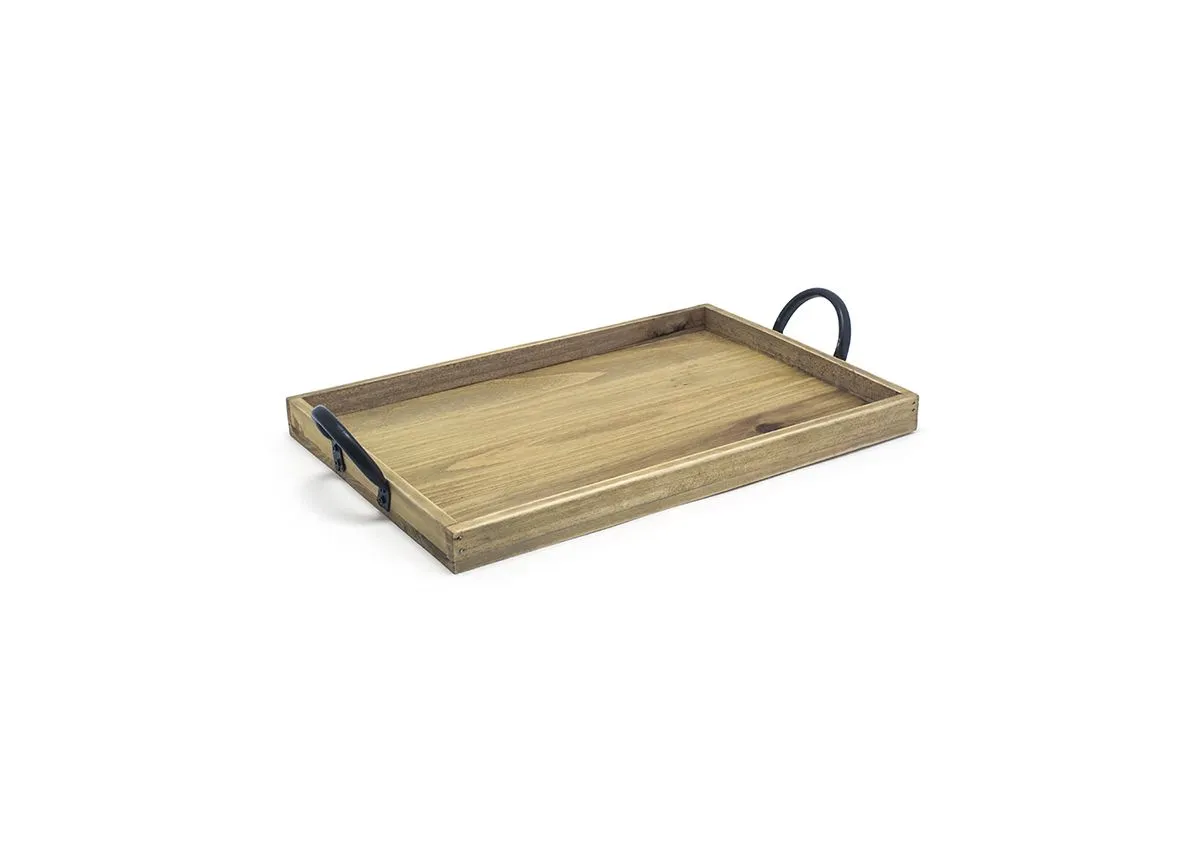 FOH Rustic Wood Sheet Pan, Natural, 13" x 9", 4 ct