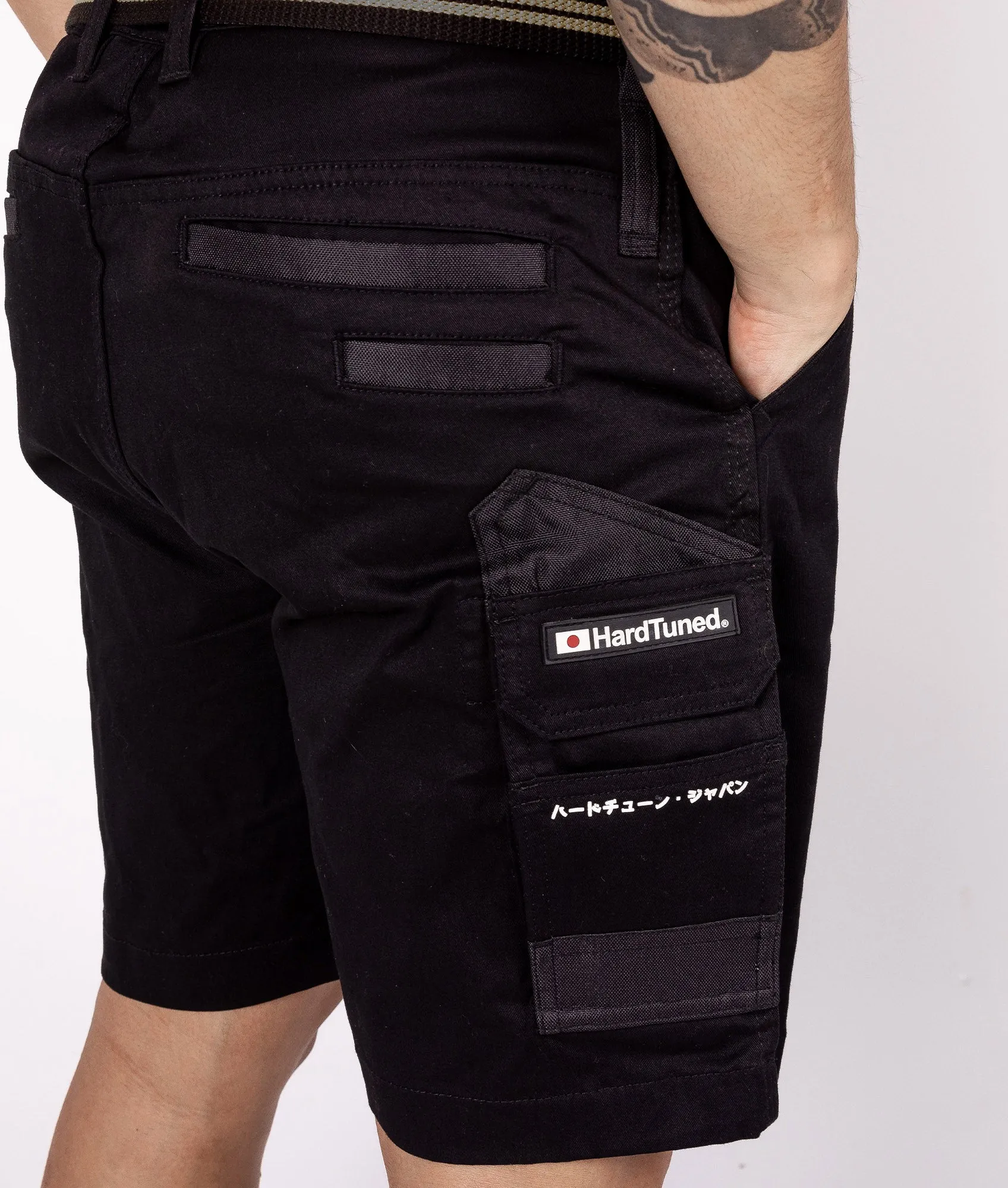 HardTuned Pitstop Cargo Shorts - Black