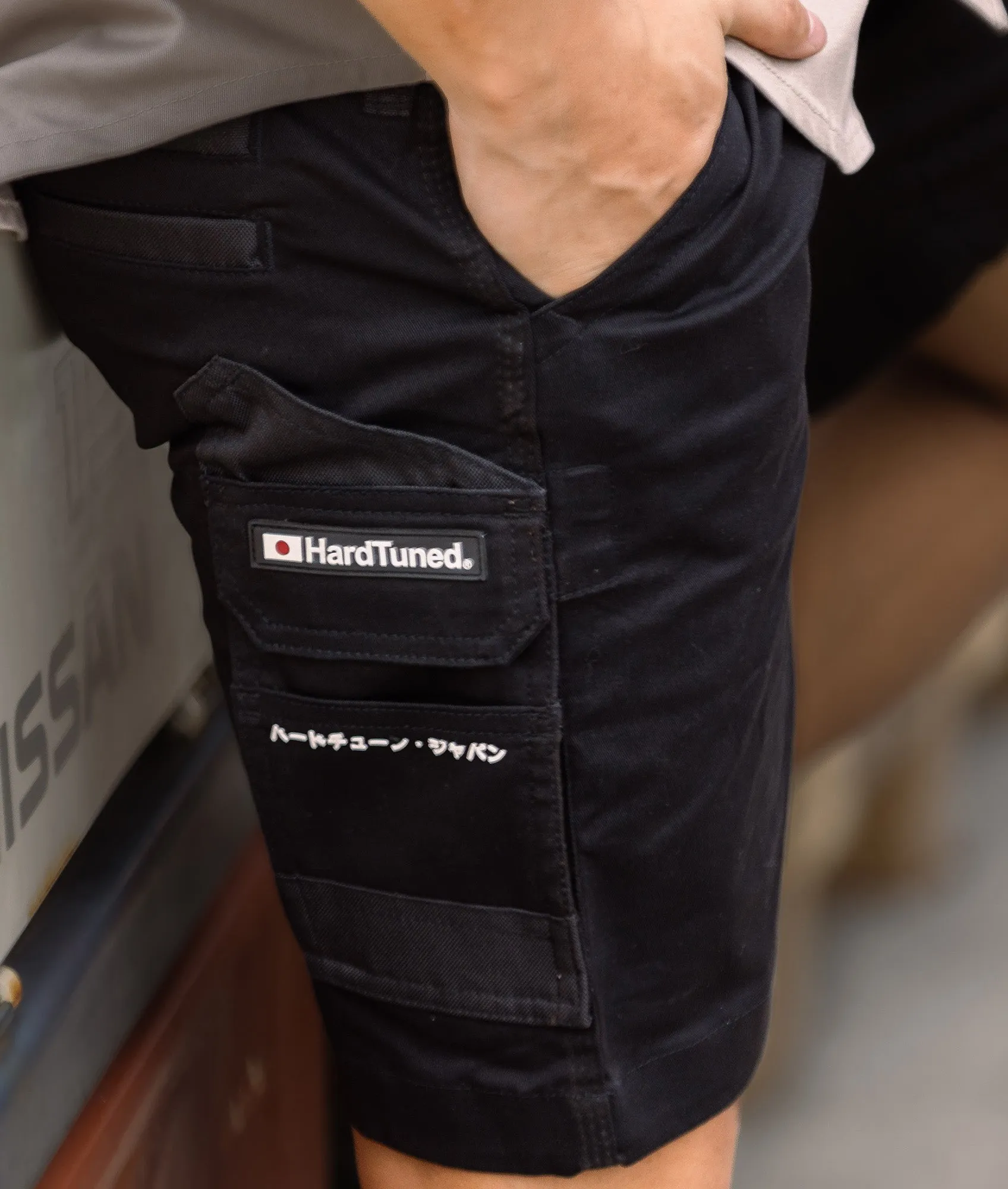 HardTuned Pitstop Cargo Shorts - Black