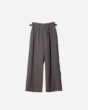 HEAVY WOOL GABARDINE GURKHA CARGO PANTS .11【GUNMETAL】