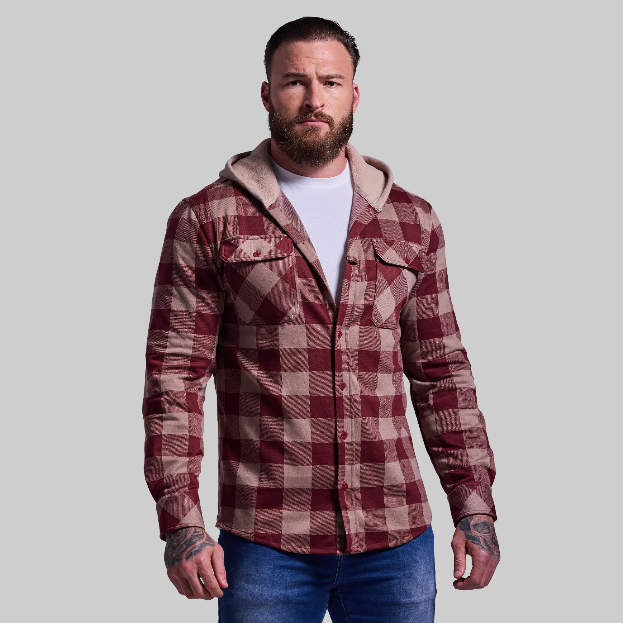 Hooded Woodsman Stretchy Flannel (Dusk)