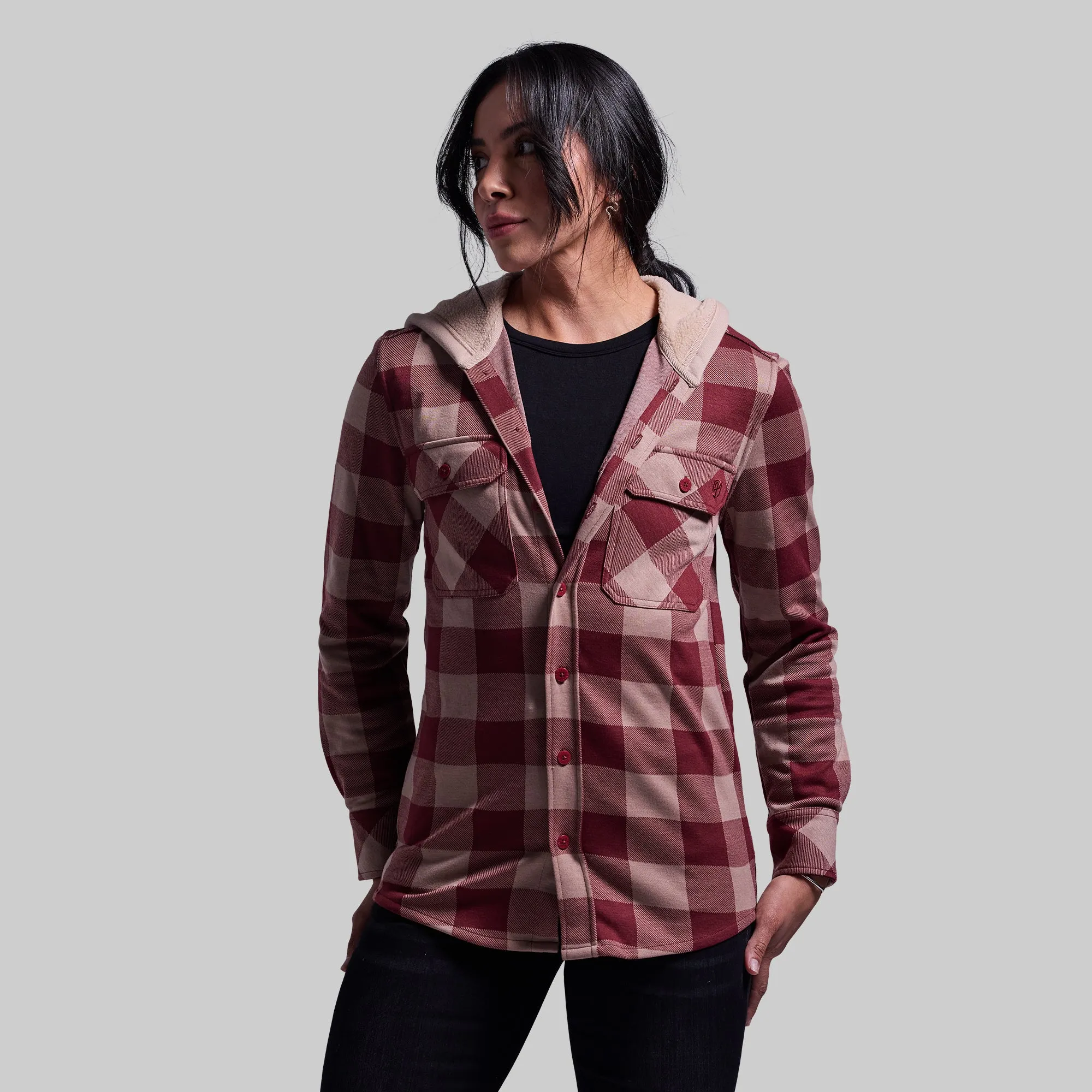 Hooded Woodsman Stretchy Flannel (Dusk)