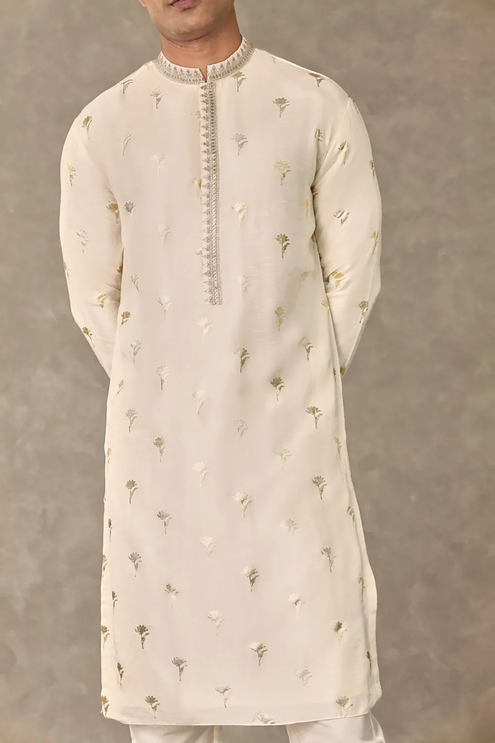 Ivory Wine Garden Kurta Sets