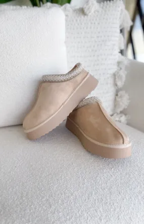 Julia Beige Platform Slipper