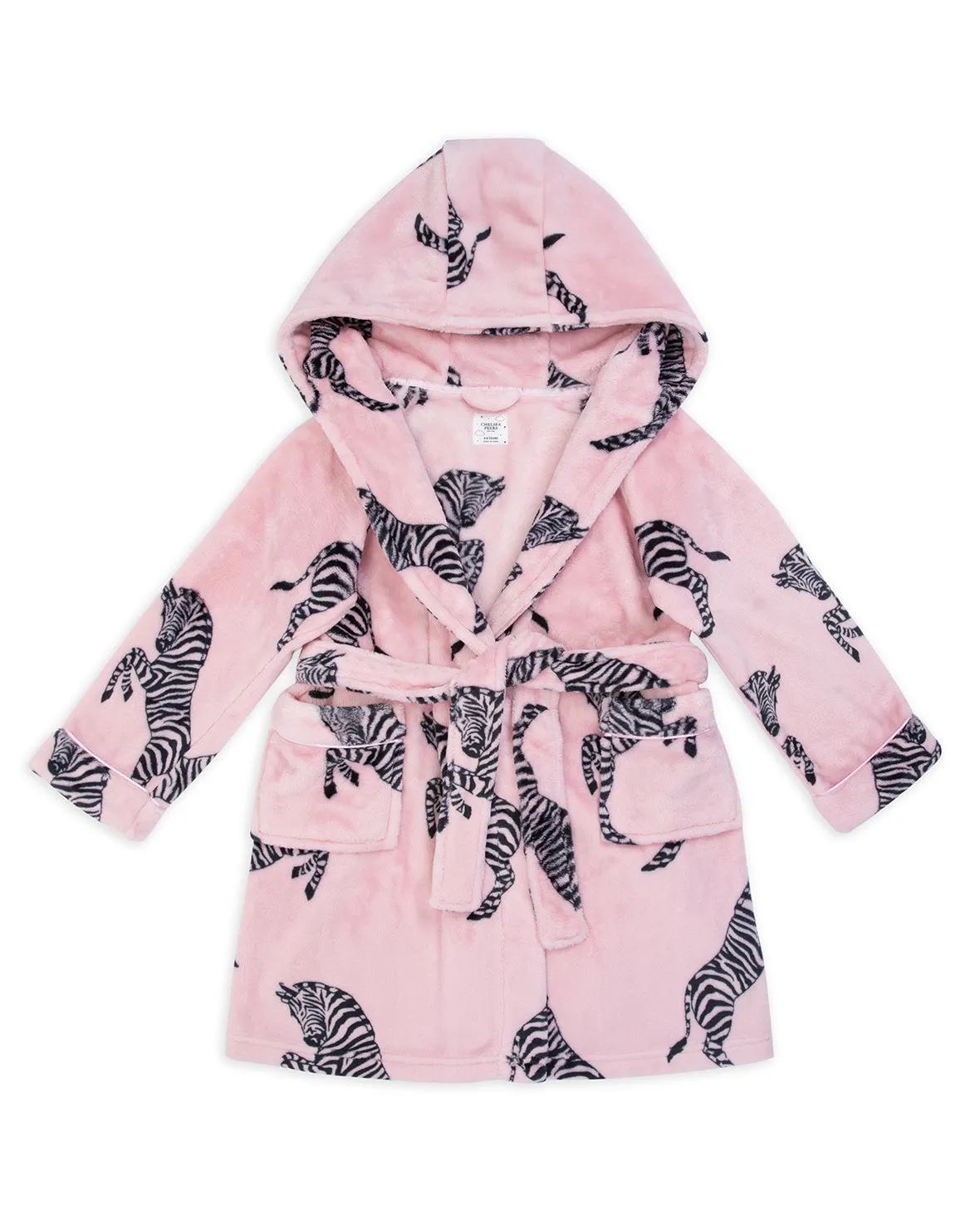 Kids Fleece Jumping Zebra Print Dressing Gown