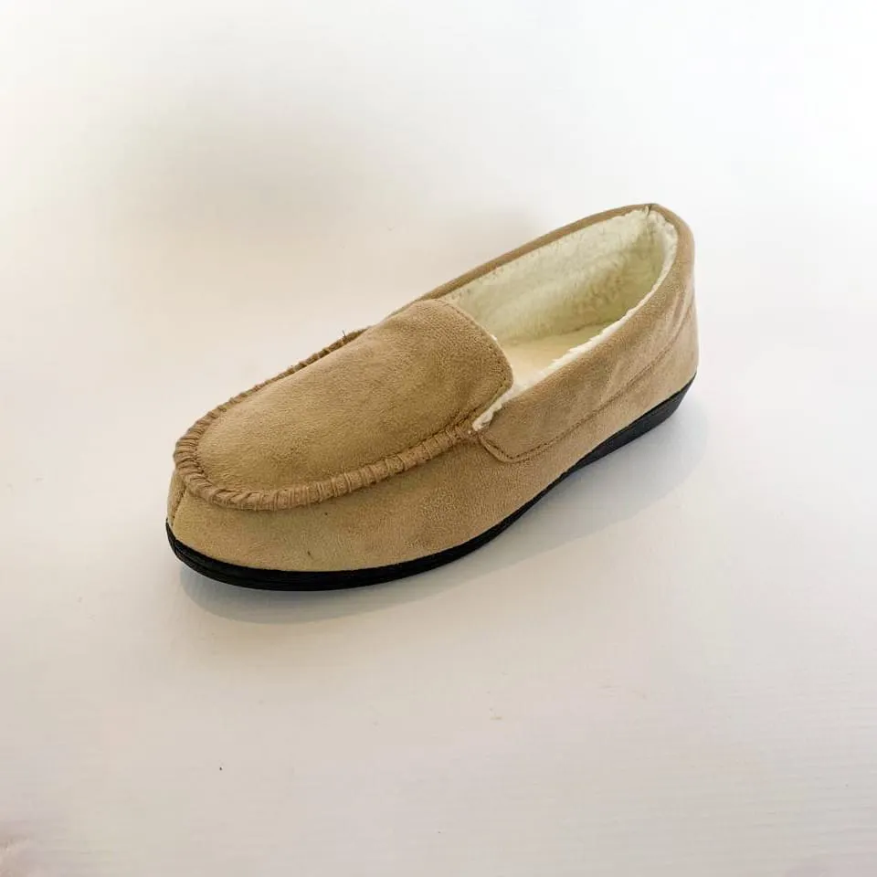 Lazy Bones taupe slip on slipper