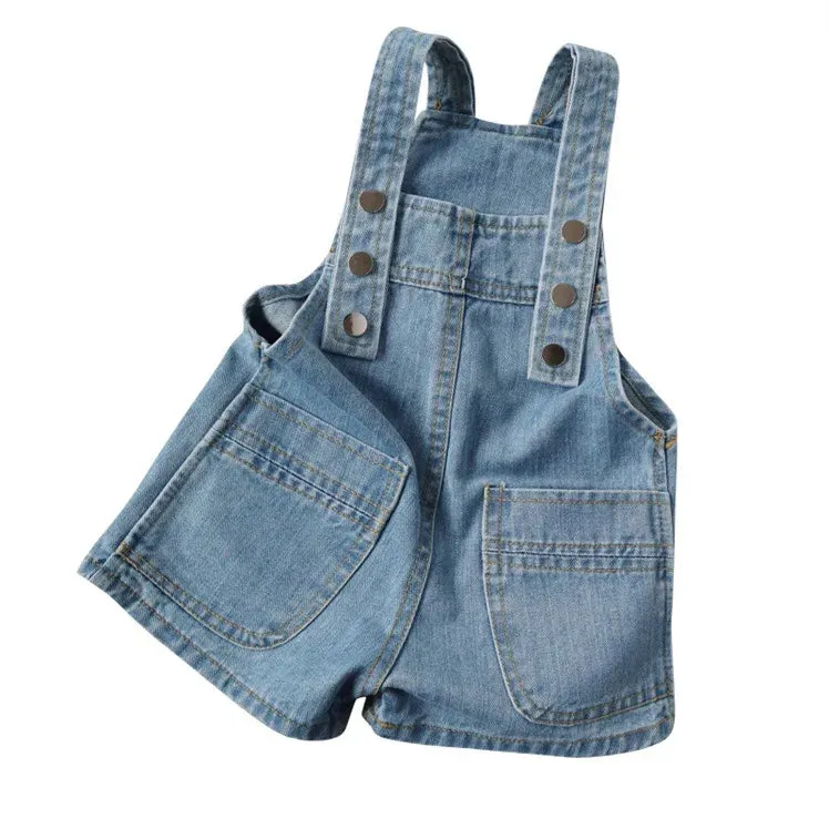 Light Wash Kids Overalls