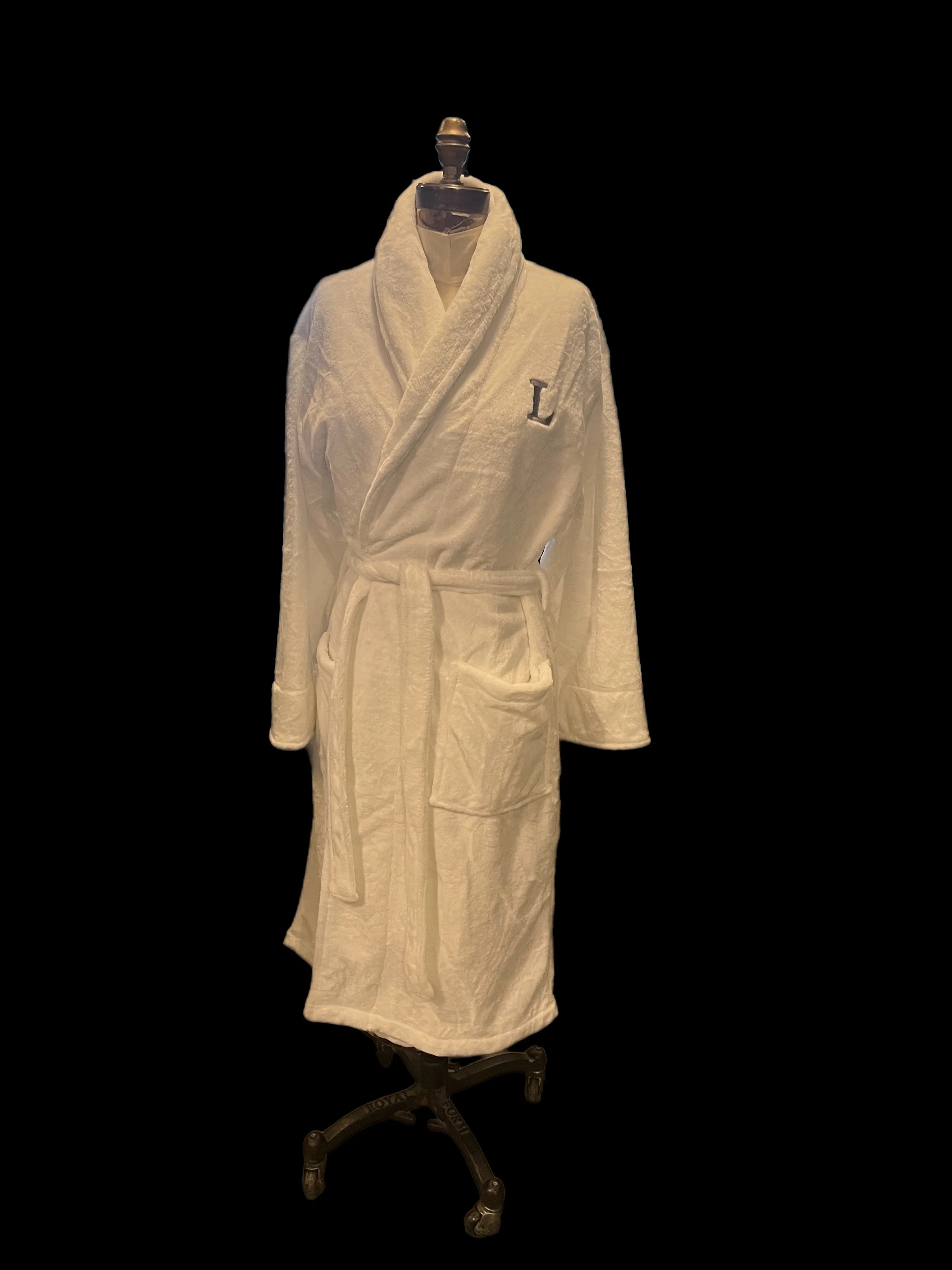 Monogram Unisex Robe in plush or waffle