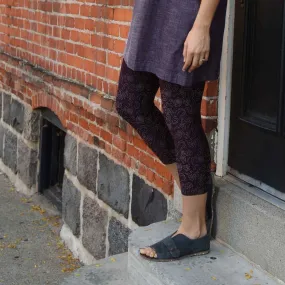 Organic Cotton Mid-Calf Leggings - Print