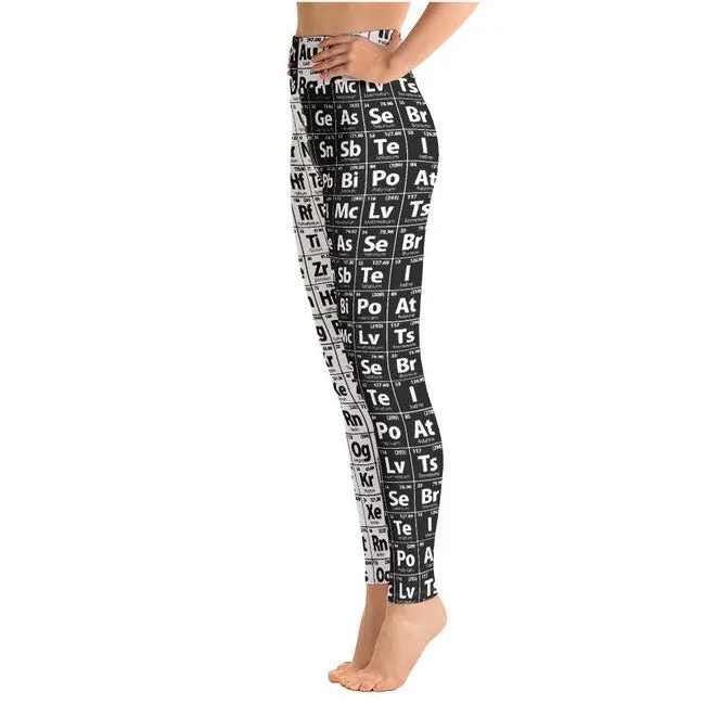 Periodic Table Two-Tone Yoga Leggings