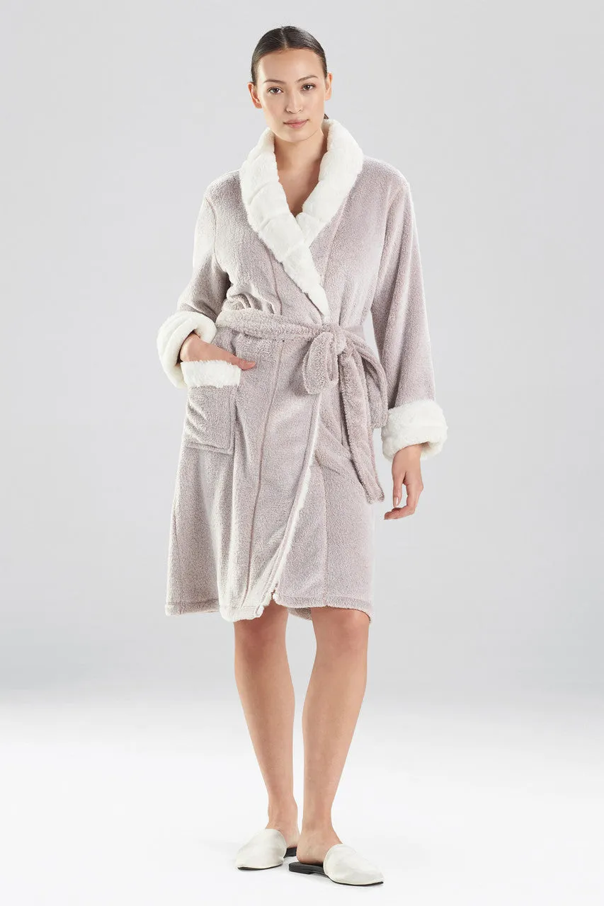 Plush Faux Fur Short Robe