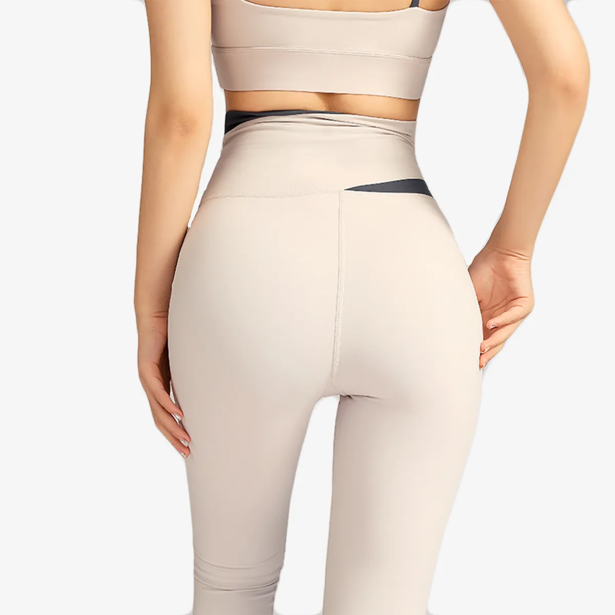 SALE - High Waist Two Tone Cut Out Leggings