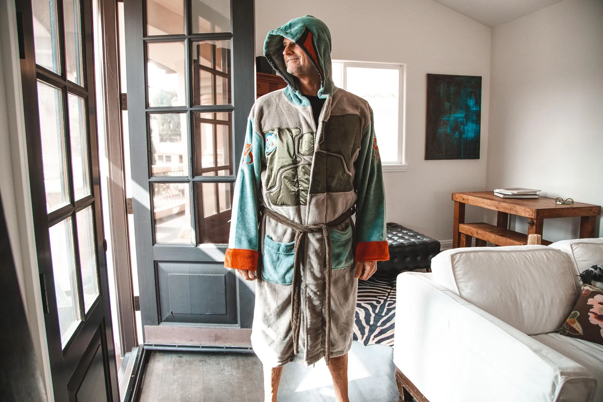 Star Wars Boba Fett Hooded Bathrobe for Men/Women | One Size Fits Most Adults