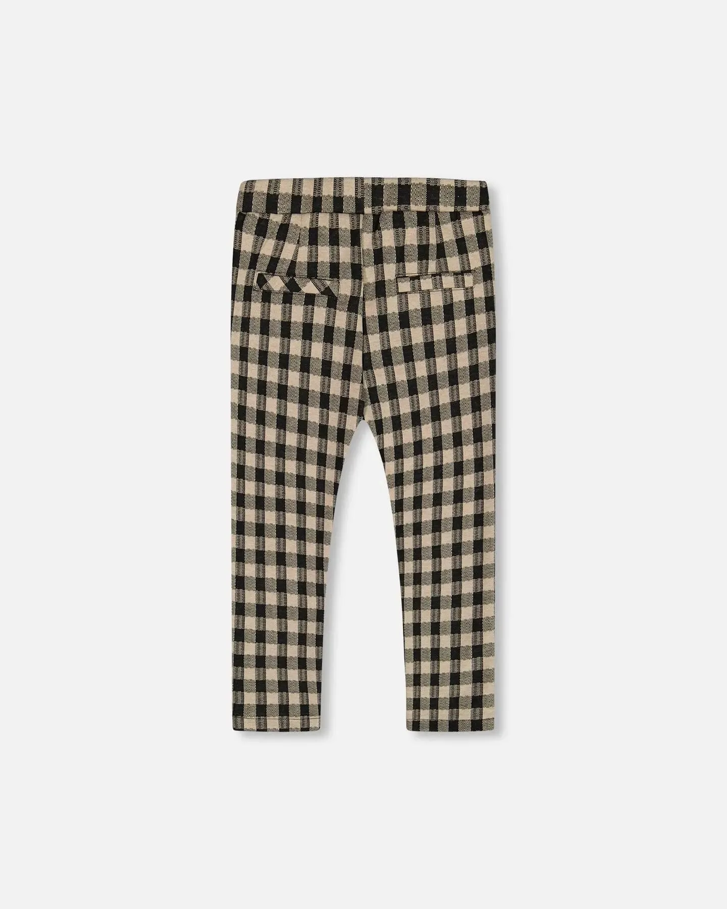 Treggings Plaid Black And Beige