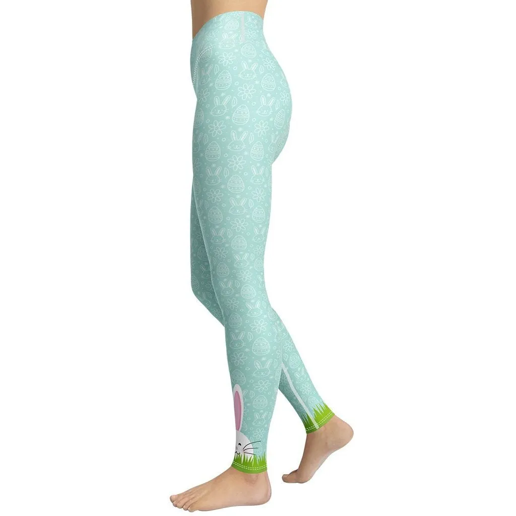 Two Bunnies Easter Yoga Leggings