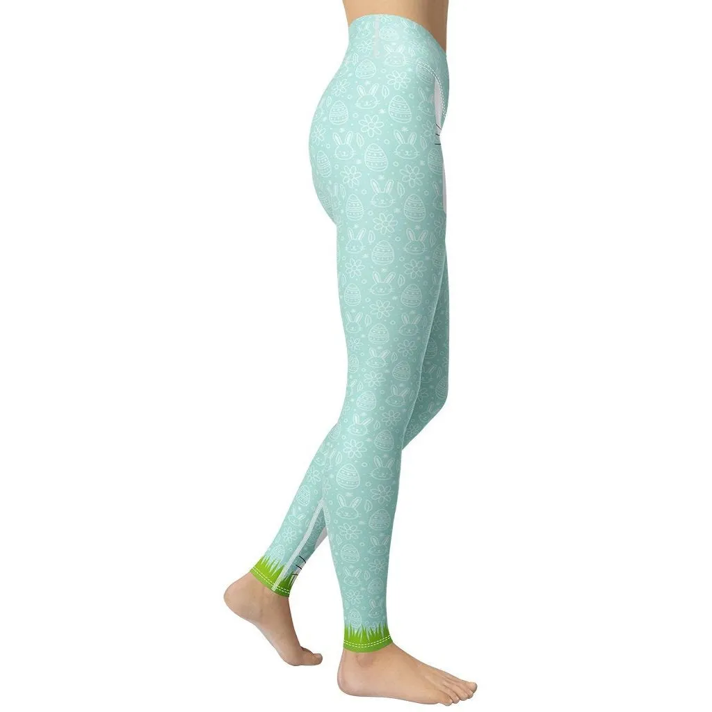 Two Bunnies Easter Yoga Leggings