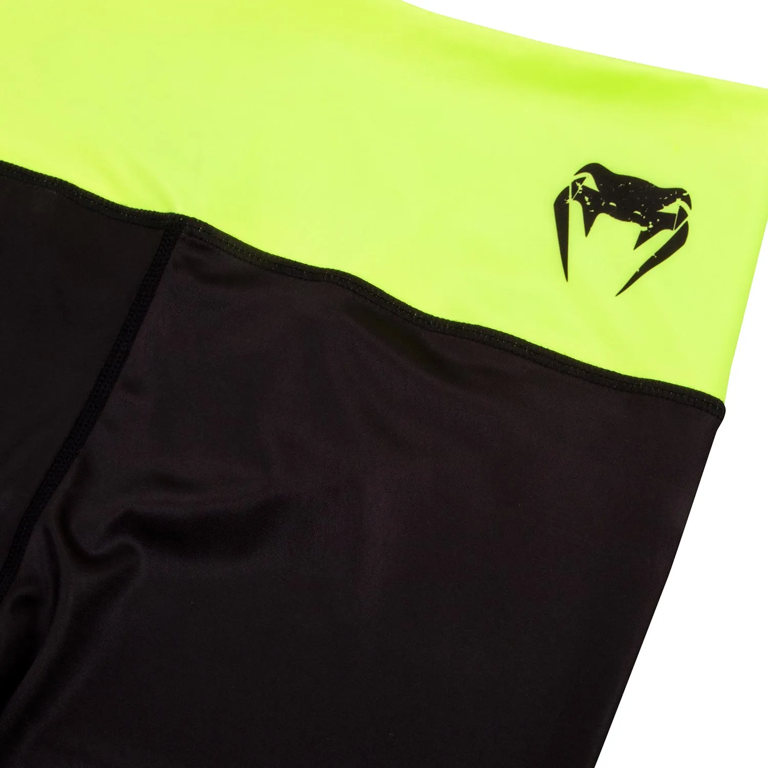 Venum Power Cropped Leggings - Black/Neo Yellow