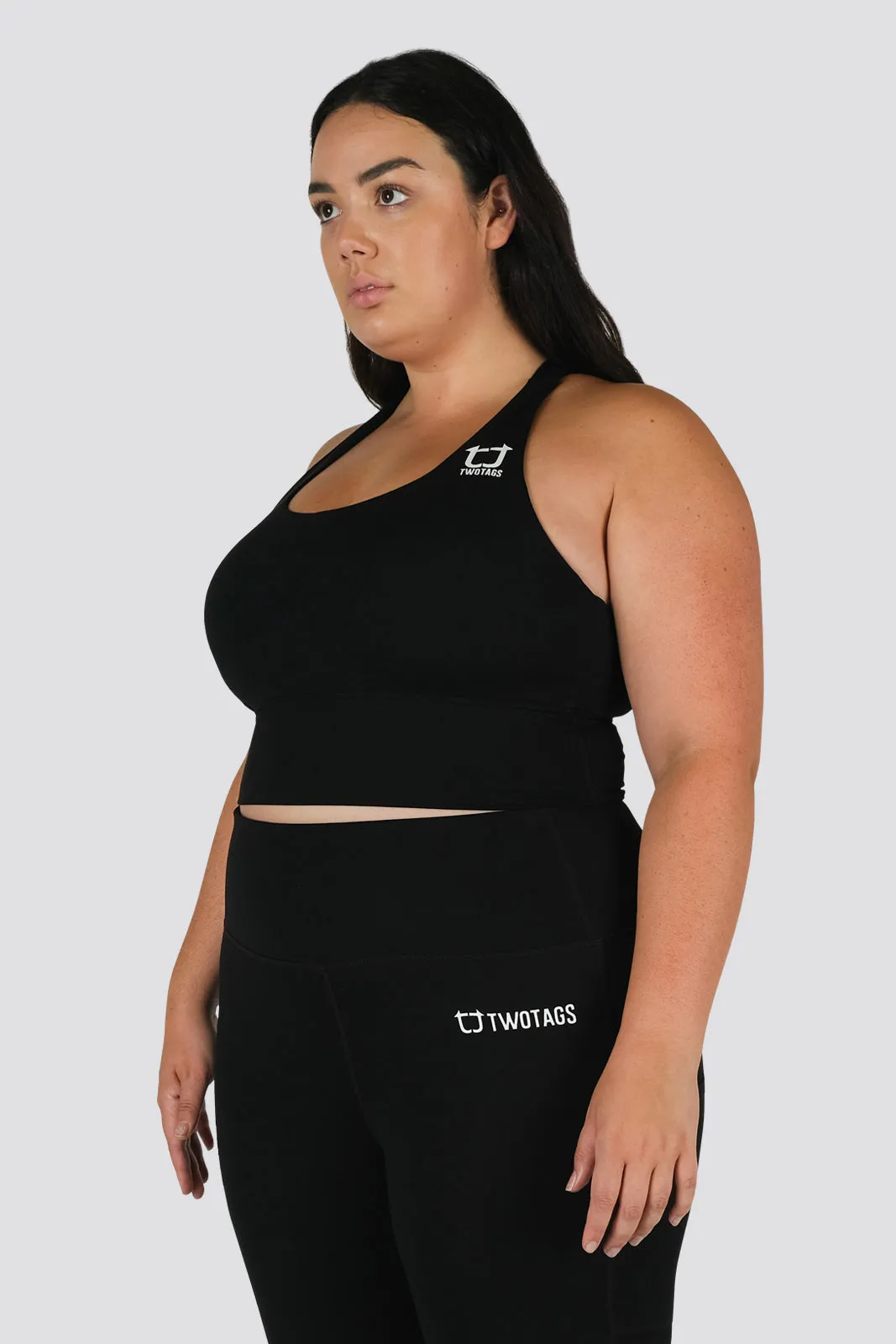 Vibe X Supportive Cropped Tank - Black