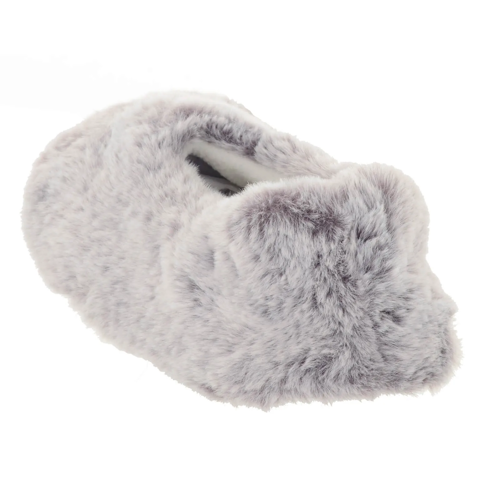 Womens Ballet Slippers Slippers Grey Faux Fur Non Slip - Natalia