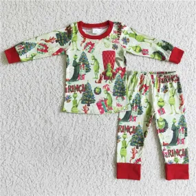 Xmas boy cartoon pajamas sets BLP0052